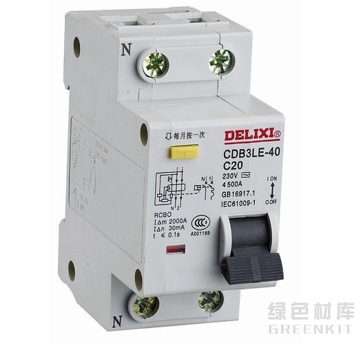 德力西微型漏电断路器CDB3LE-401P+N6A